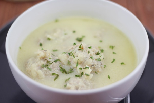 Greek Meatball Soup | Youvarlakia Avgolemono | Lemon Meatball