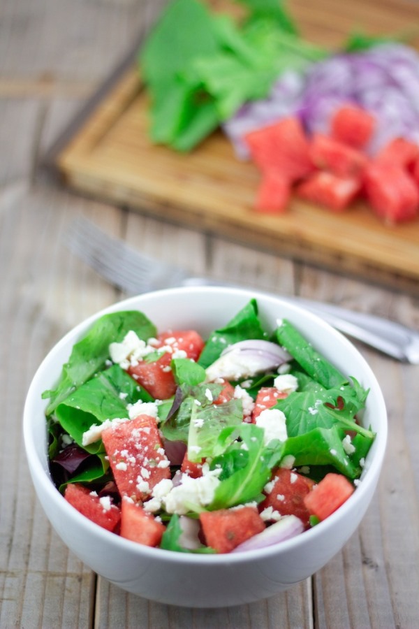 Watermelon and feta salad