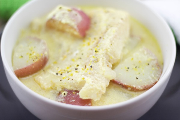 greek cod with avgolemono