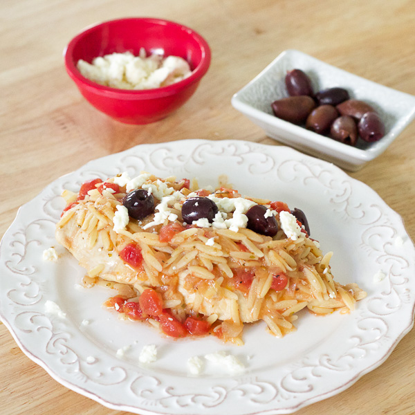 chicken with tomatoes and orzo