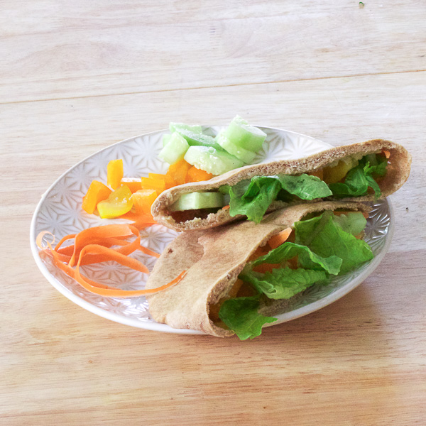 veggies stuffed in pita