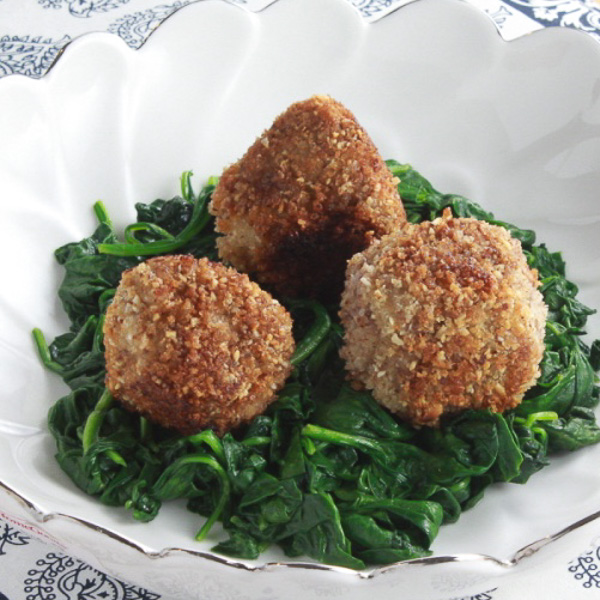 panko crusted lamb meatballs