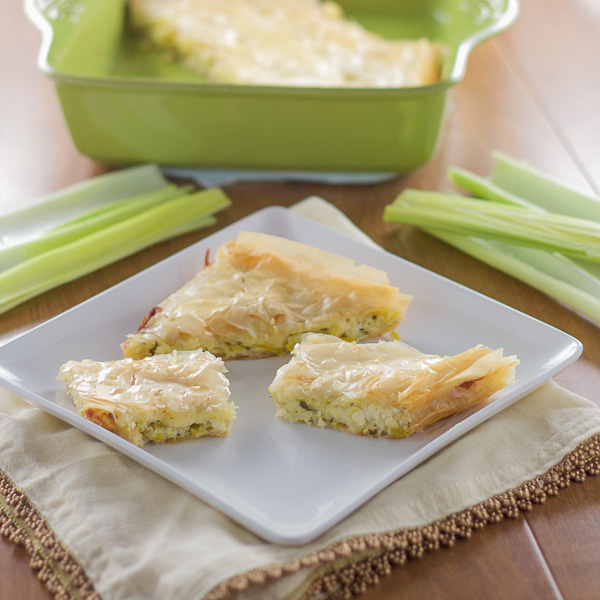 phyllo leek pie