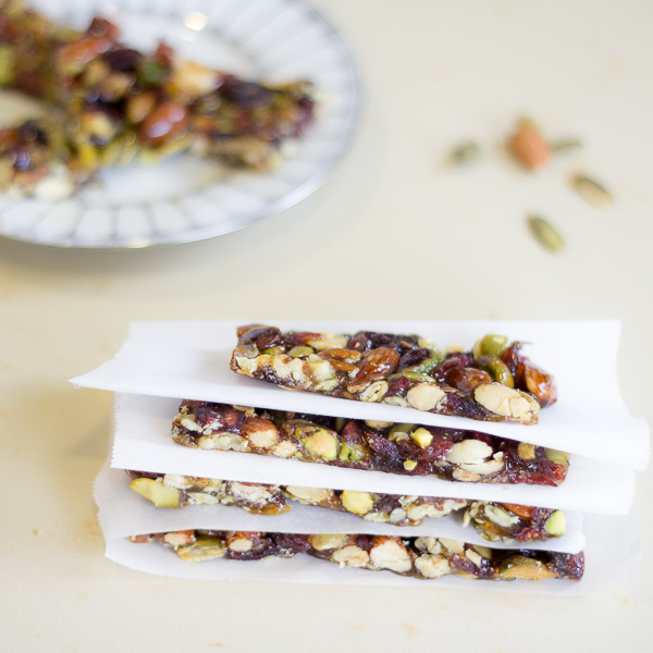 homemade nut bars. A simple and easy nut bar recipe for making healthy bars at home.