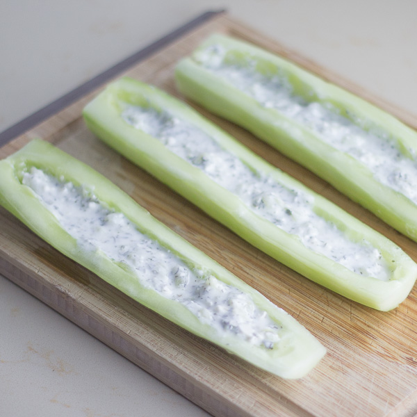 Greek Avocado & Feta Stuffed Cucumber Cups Recipe