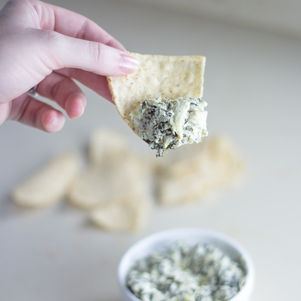 greek yogurt Spinach Artichoke Spread. Lighter version of spinach Artichoke Spread